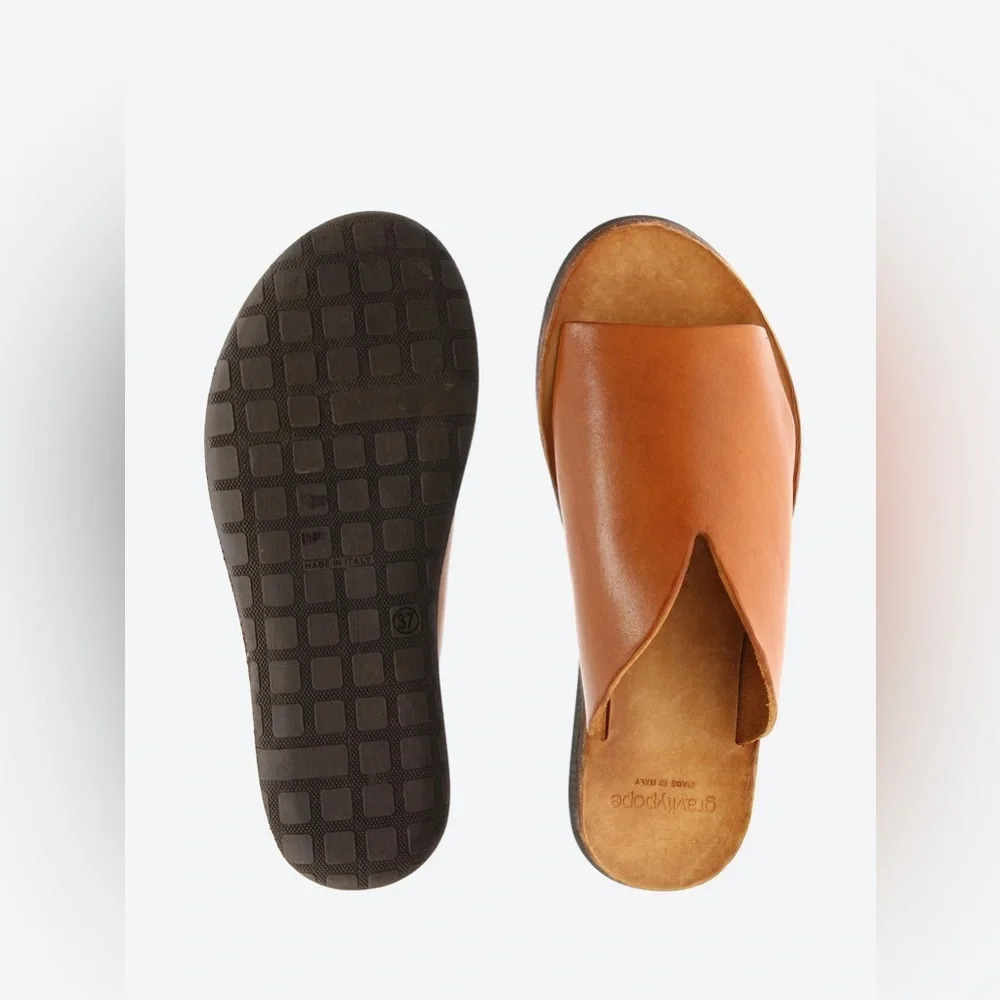 Gravitypope Oriana Leather Sandals // Cuoio